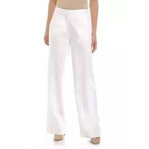 THE LIMITED Women's White Linen Wide Leg‎ Pants Size 10